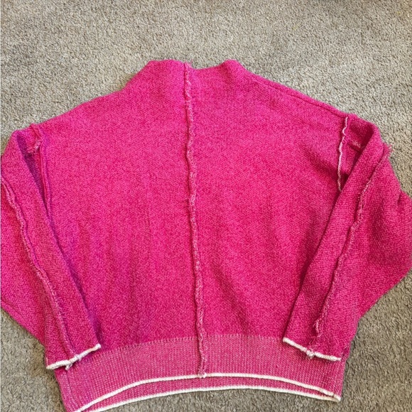 Zenana Outfitters Fuchsia Turtleneck Sweater - Picture 2 of 8